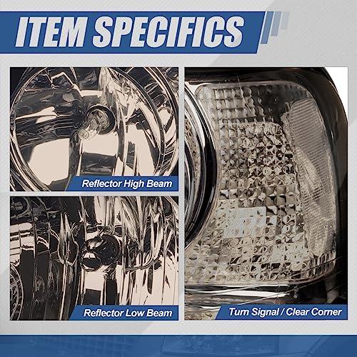 Auto Dynasty Pair of OE Style Smoked Housing Clear Corner Headli 並行輸入品の画像