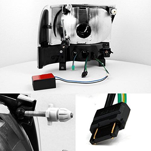 【並行輸入品】Ford F250 | F350 Superduty | Excursion ブラックヘッドライト LEDバンパーランプ交換用ペアの画像