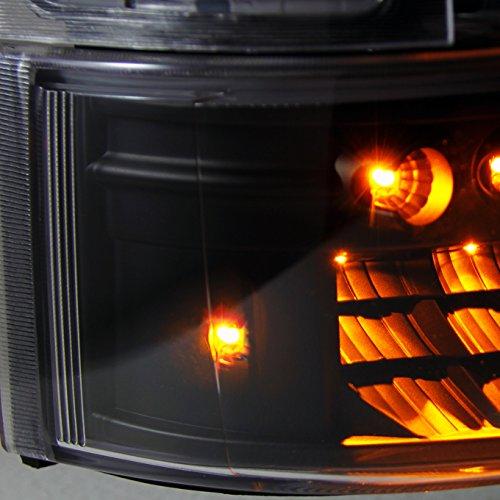 【並行輸入品】Ford F250 | F350 Superduty | Excursion ブラックヘッドライト LEDバンパーランプ交換用ペアの画像