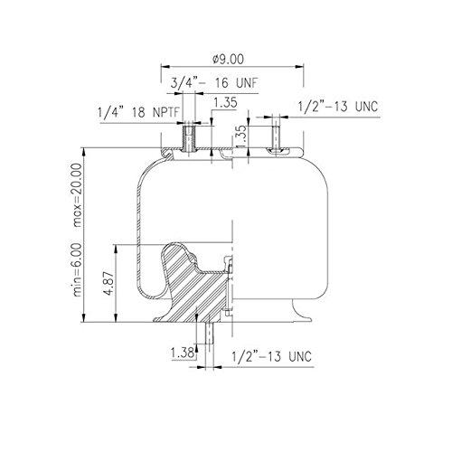 ^_^ です Blacktech RML 79213 CP Replacement Air Spring 並行輸入品