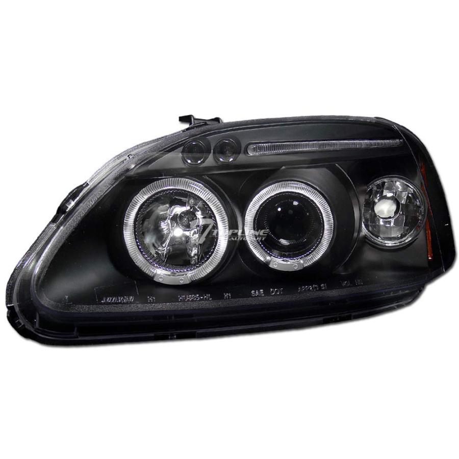 Black Housing Projector Headlights Signal Lamps Amber Reflector  並行輸入品_9