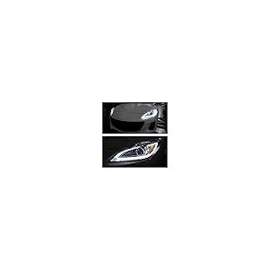 【並行輸入品】Spec D Tuning 2LHP MZ310 TM クロームプロジェクターヘッドライト (ハウジングとLED) Spec Dの画像