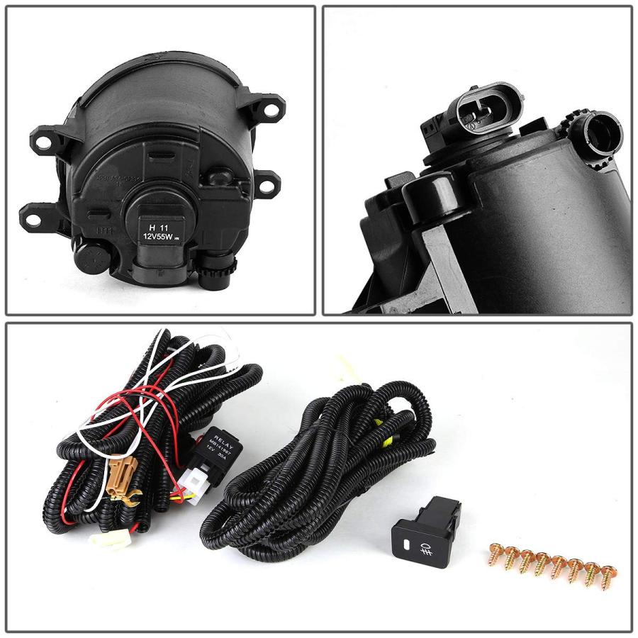 【並行輸入品】トヨタ カムリ XV40 バンパードライビングフォグライト LEDベゼル&スイッチ付き (スモークレンズ) Auto Dynast_9