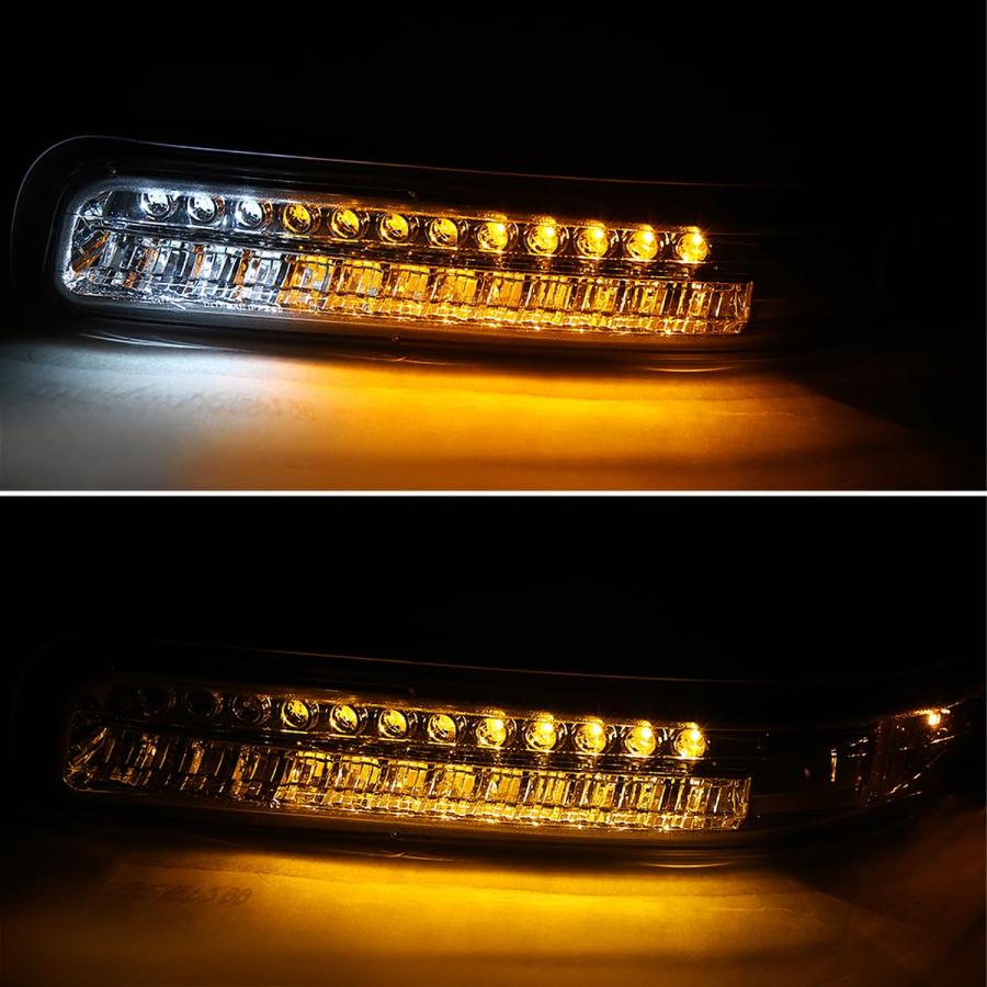 【並行輸入品】Spec D Tuning 2LB SIV99CLED RS バンパーライト (クローム/アンバー) SPEC D TUNINGの画像