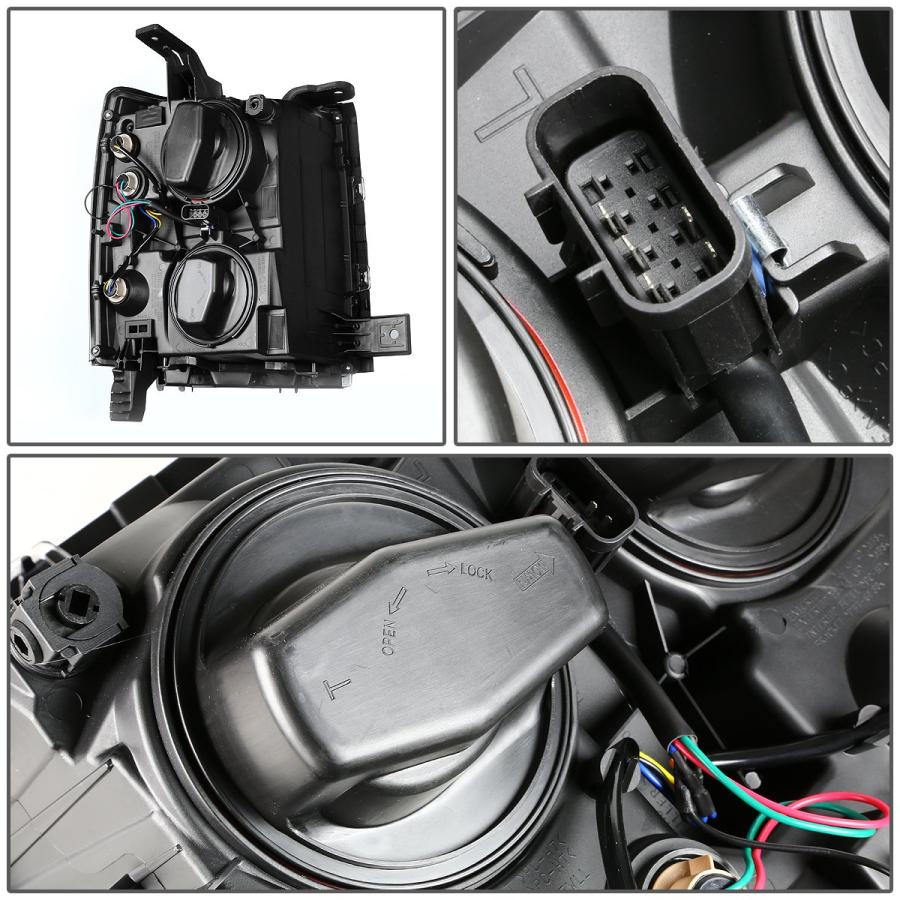 【並行輸入品】DNA Motoring HLHPLCSIL14SMAM ハロープロジェクターヘッドライト(運転席と助手席側) DNA MOTORの画像