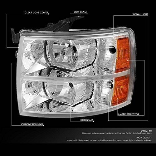 【並行輸入品】DNA MOTORING HL OH CSIL07 CH AM クロムアンバーヘッドライトペア 07 13 Silverado 1の画像