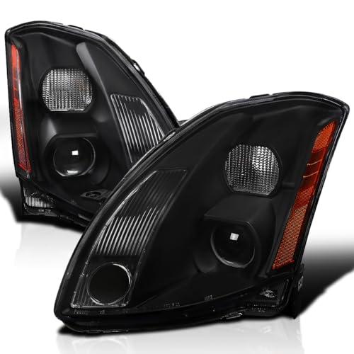【並行輸入品】Spec D チューニング ブラック プロジェクター ヘッドライト 2004 2006 Nissan Maxima対応 左右ペアヘ_1