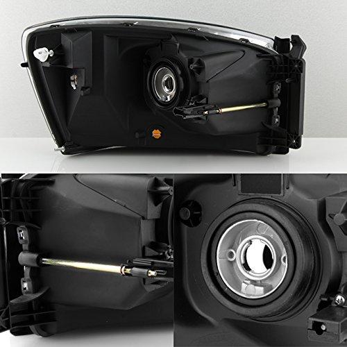 【並行輸入品】06 08 Ram 1500 06 09 Ram 2500 3500 ピックアップトラック用 ブラックヘッドライト フロントランプの画像
