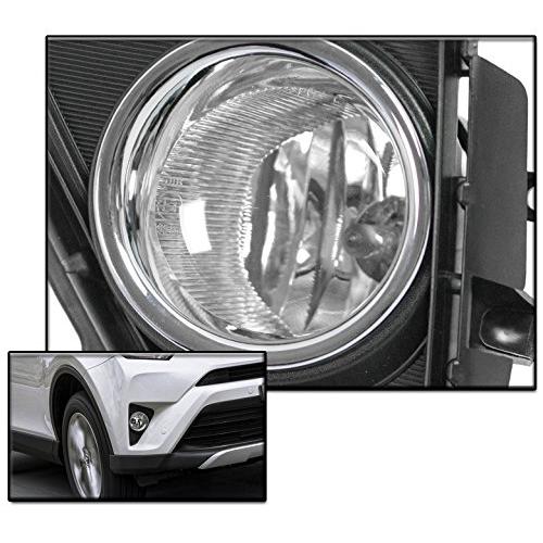 ZMAUTOPARTS Toyota RAV4 Bumper Driving Fog Lights Lamps Chrome 並行輸入品の画像