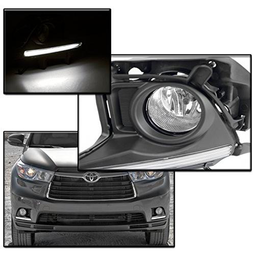 ZMAUTOPARTS Bumper Driving Fog Lights Lamps Chrome w/LED DRL Bez 並行輸入品の画像