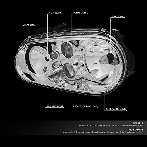 【並行輸入品】DNA Motoring HL OH VWGOLF99 CH ヘッドライトアセンブリ 運転席と助手席側 DNA MOTORINGの画像