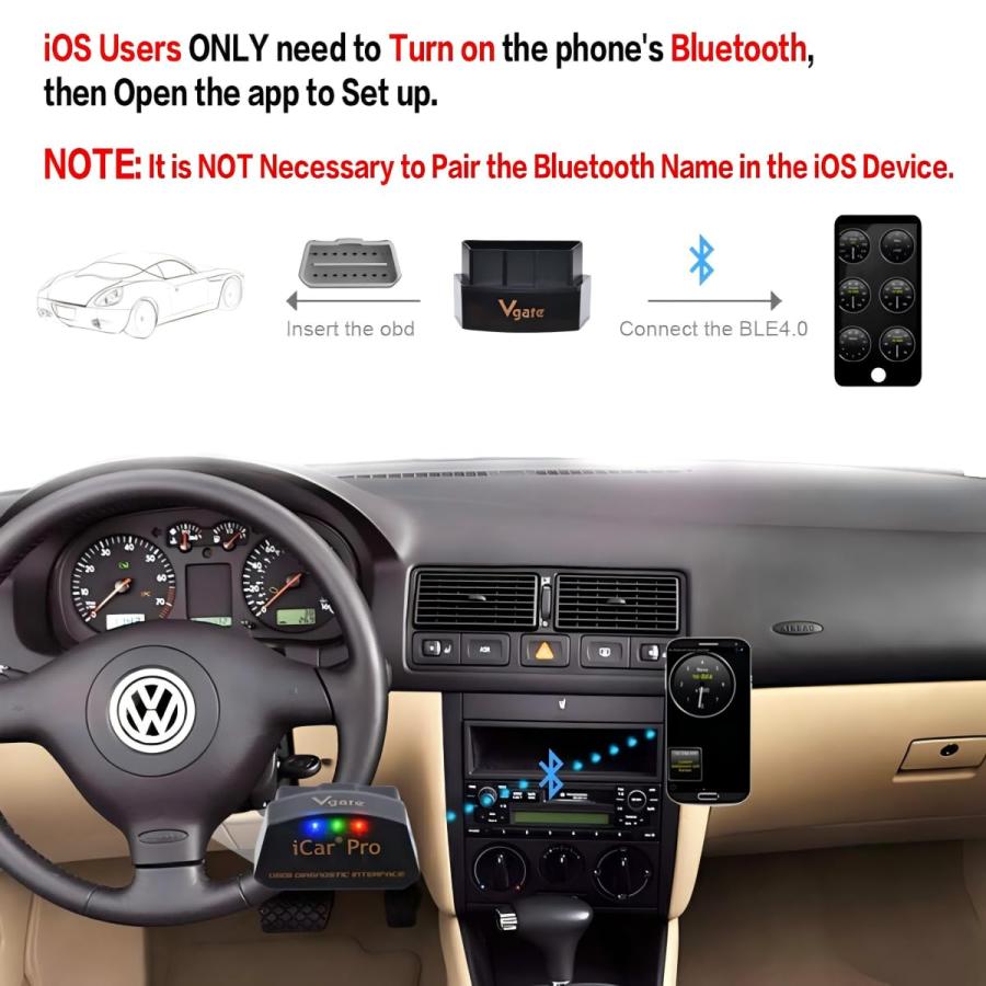 Vgate iCar Pro Bluetooth 4.0 (BLE) OBD2 Fault Code Reader OBDII 