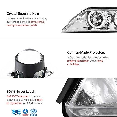 [For 1996 2002 BMW Z3] LED Halo Ring Chrome Projector Headlight  並行輸入品の画像