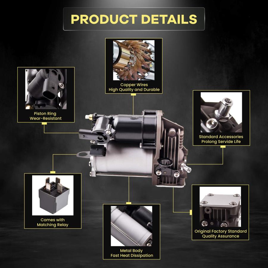 Air Suspension Compressor for Mercedes Benz W164 X164 GL350 GL45 並行輸入品_9