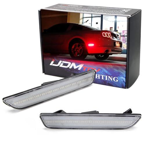iJDMTOY クリアレンズ レッド フルLED リアサイドマーカーライトキット Ford 2010 14 Mustang対応 4 並行輸入品_1