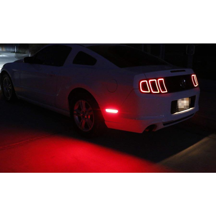 iJDMTOY クリアレンズ レッド フルLED リアサイドマーカーライトキット Ford 2010 14 Mustang対応 4 並行輸入品_6