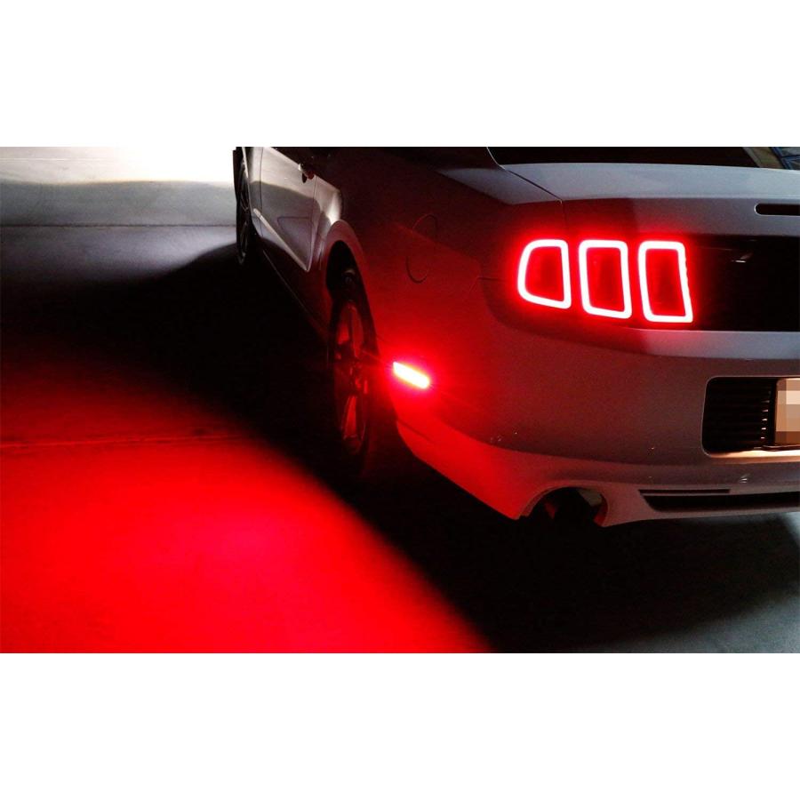iJDMTOY クリアレンズ レッド フルLED リアサイドマーカーライトキット Ford 2010 14 Mustang対応 4 並行輸入品_9