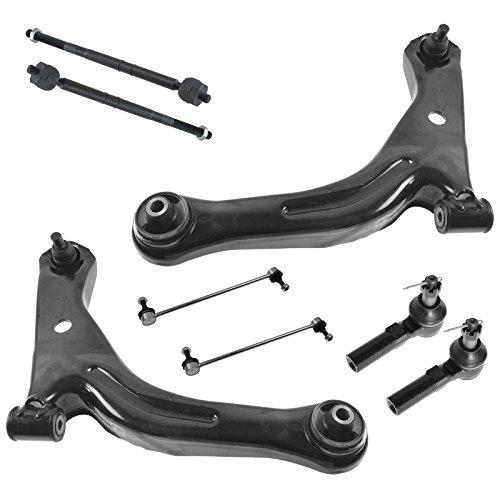 【並行輸入品】8ピースキット コントロールアームボールジョイントタイロッドエンド スウェイバーリンク LH RHセット TRQ Front Stの画像