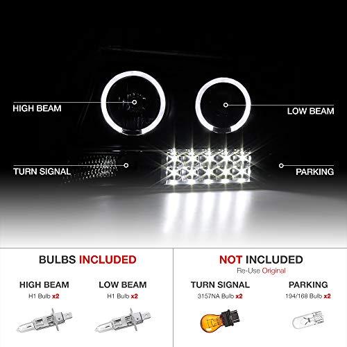 VIPMOTOZ LED ヘイローリング プロジェクター ヘッドライトアセンブリ 1999 2004 ジープ グランドチェロキー用 並行輸入品_7