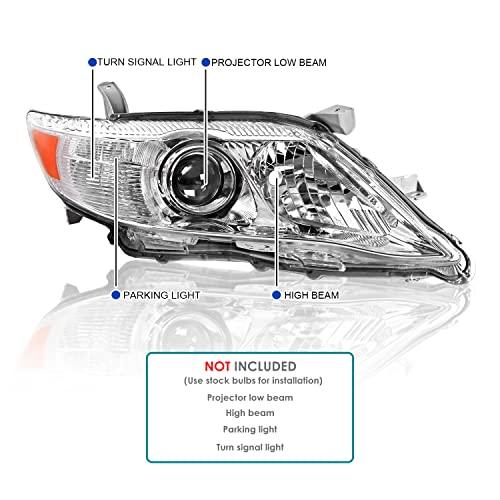 【並行輸入品】Spec D Tuning Chrome プロジェクター ヘッドライト 2010 2011 トヨタ カムリ オール、左 + 右ペア_7