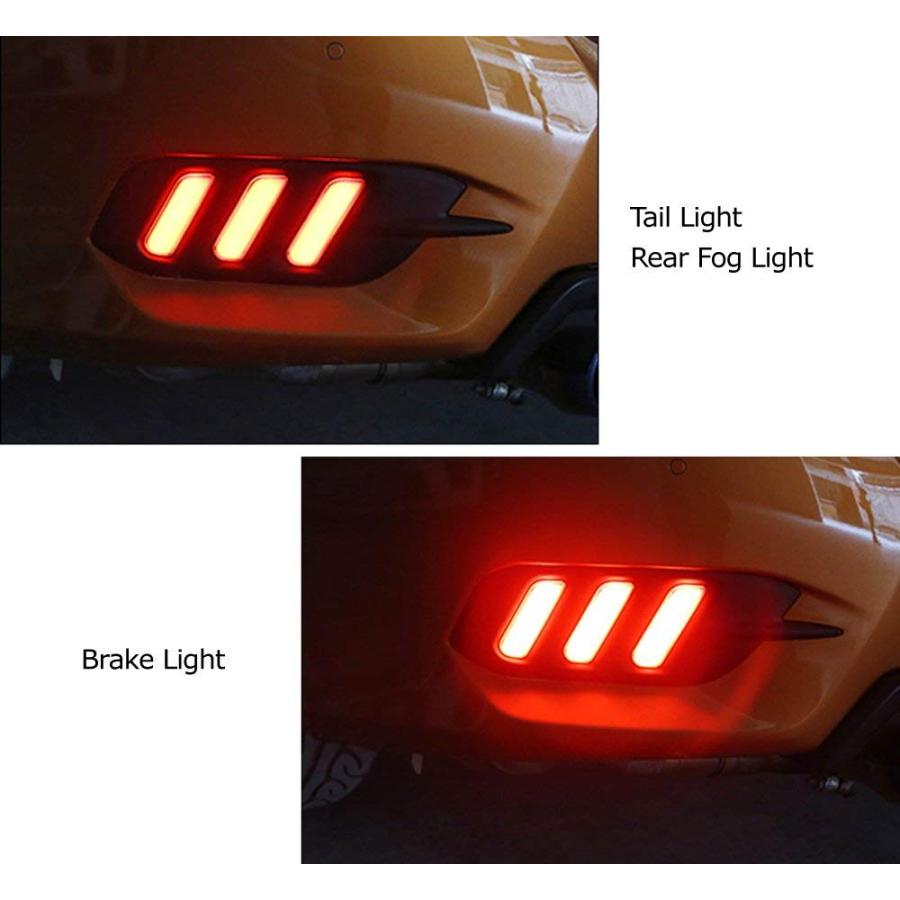 iJDMTOY JDMスタイル レッドレンズ LED バンパー リフレクターランプ 2016 2021 ホンダ シビック セダンと 並行輸入品の画像