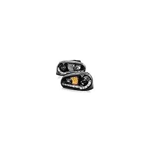 Spec D Tuning LHP GLF99JM 8V2 TM ブラックプロジェクターヘッドライト (R8スタイルハローLED信 並行輸入品の画像