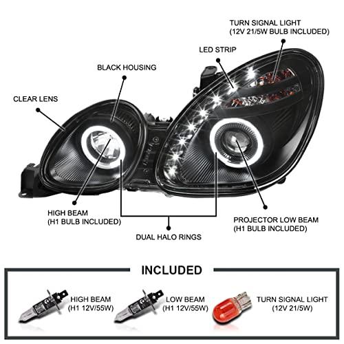 Spec D Tuning LHP GS30098JM RS ブラックプロジェクターヘッドライト (ハローハウジング   工場キセ 並行輸入品の画像