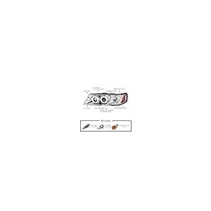 【並行輸入品】Spec D Tuning Halo LED クロームハウジング クリアレンズ プロジェクターヘッドライト 1995 1999 Nの画像