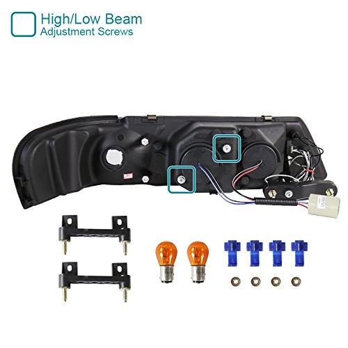 【並行輸入品】Spec D Tuning Halo LED クロームハウジング クリアレンズ プロジェクターヘッドライト 1995 1999 Nの画像