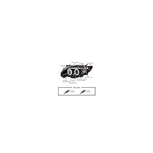 【並行輸入品】Spec D Tuning 2LHP COR09JM TM ブラック プロジェクター ヘッドライト (ハローハウジング) Specの画像