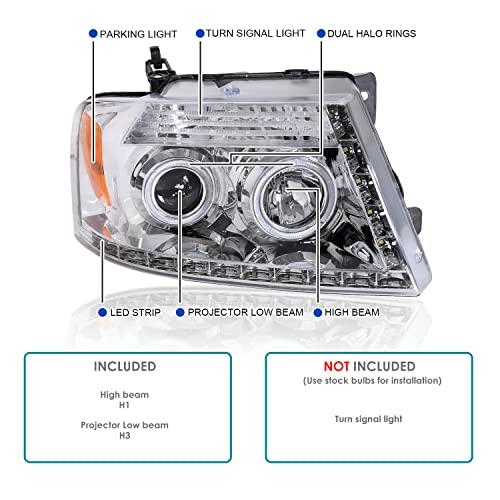 【並行輸入品】Spec D Tuning 2LHP F15004 8 RS プロジェクターヘッドライト (04 08 フォード F150 R8)の画像