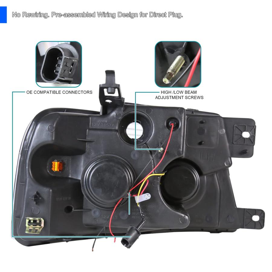 【並行輸入品】Spec D Tuning 2LHP F15004 8 RS プロジェクターヘッドライト (04 08 フォード F150 R8)の画像