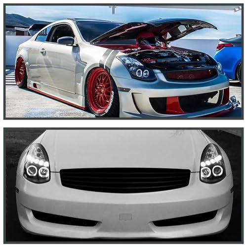Spec D Tuning LHP G35032JM TM ブラックプロジェクターヘッドライト (ハウジング1つ HID互換 D2 並行輸入品の画像