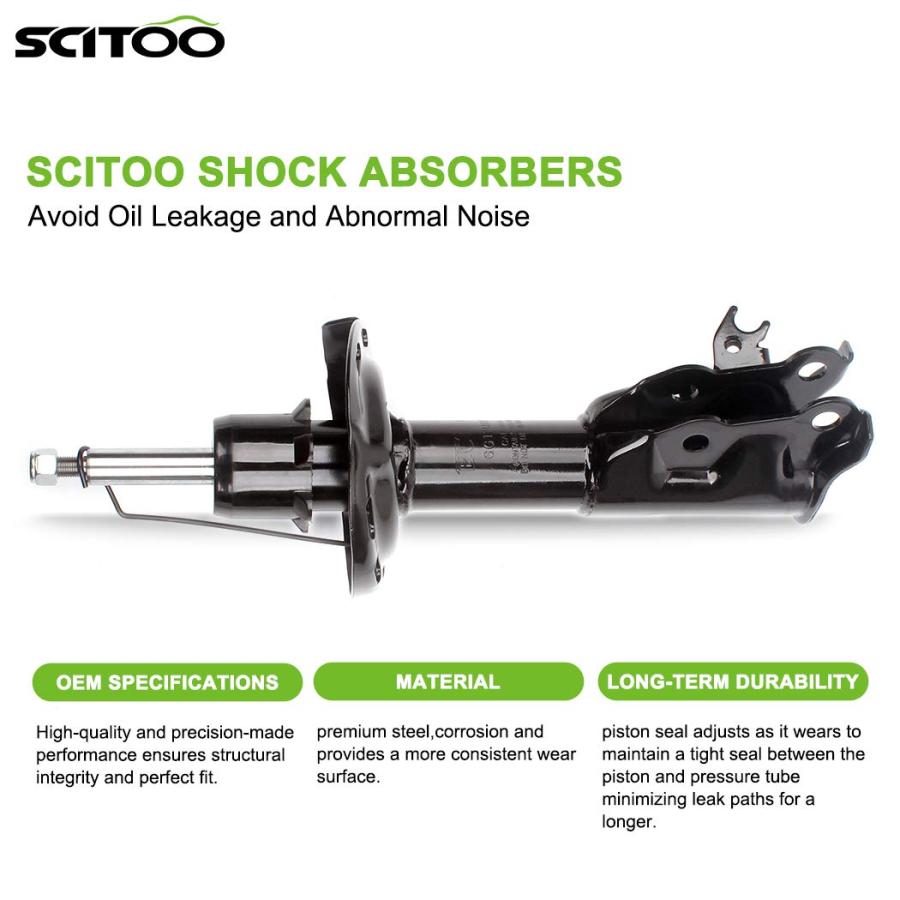 【並行輸入品】SCITOO ショック フロントガスストラット ショックアブソーバー SCITOO Front Shocks Set of 2 fの画像
