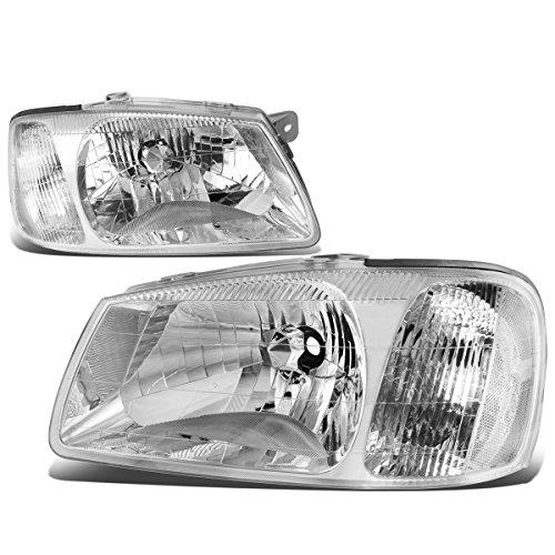 Auto Dynasty Pair of Chrome Housing Clear Corner Headlight Assem 並行輸入品の画像