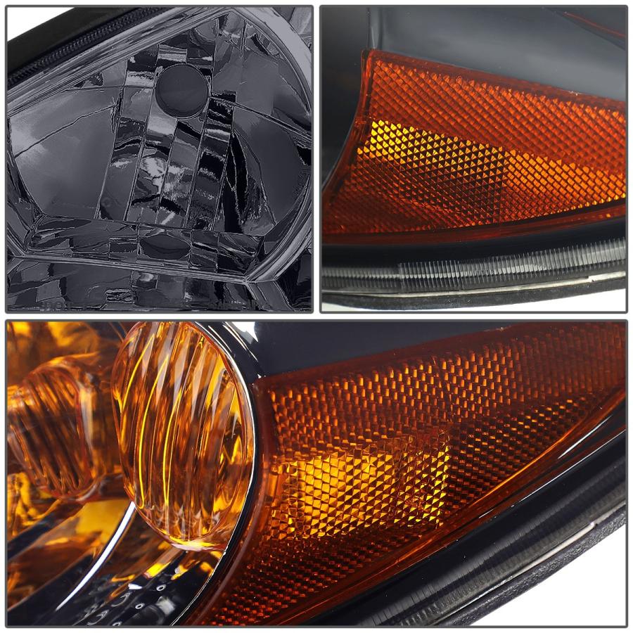 Auto Dynasty Pair of Smoked Housing Amber Corner Headlight Assem 並行輸入品の画像