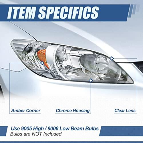 Auto Dynasty Headlights Assembly Compatible with 2004 2005 Honda 並行輸入品の画像