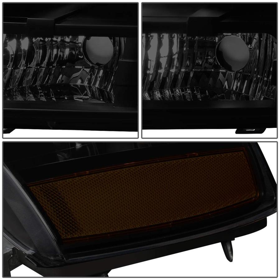 【並行輸入品】DNA MOTORING HL OH CSA07 BK SM AM ペアヘッドライト 07 14 Chevy Tahoe Subuの画像