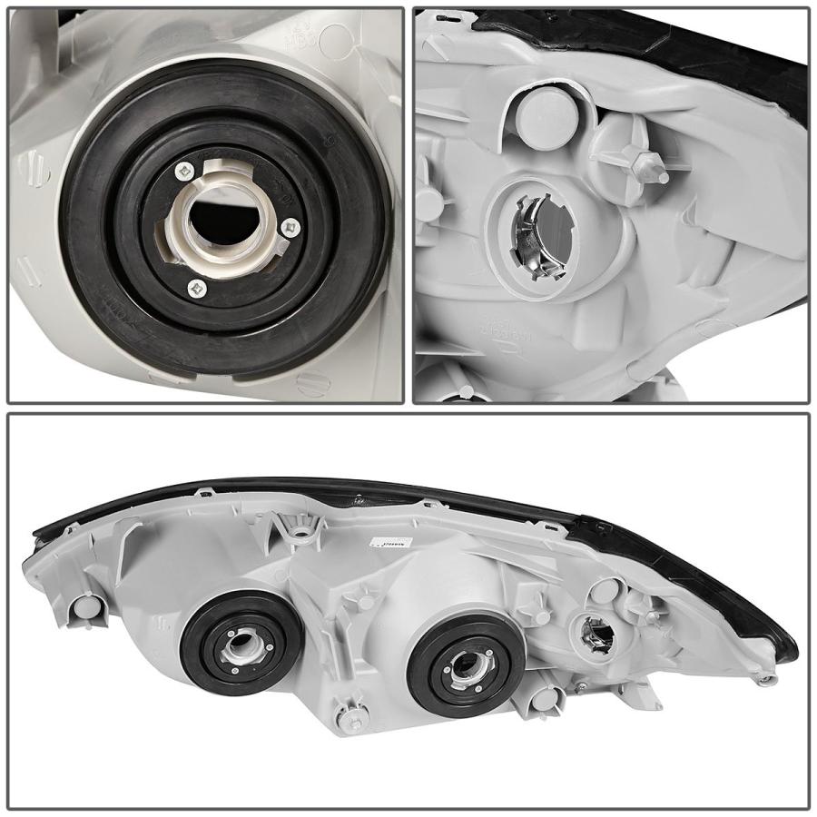 Auto Dynasty Pair of Black Housing Clear Corner Headlight Assemb 並行輸入品の画像