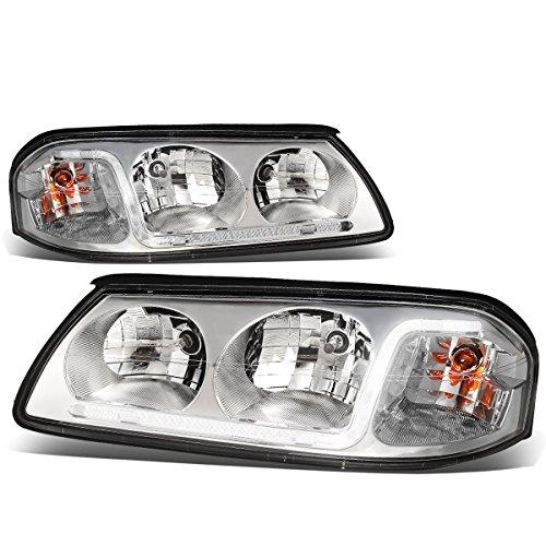 Auto Dynasty Pair of Chrome Housing Clear Corner LED DRL Headlig 並行輸入品の画像