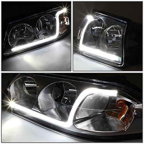 Auto Dynasty Pair of Chrome Housing Clear Corner LED DRL Headlig 並行輸入品の画像