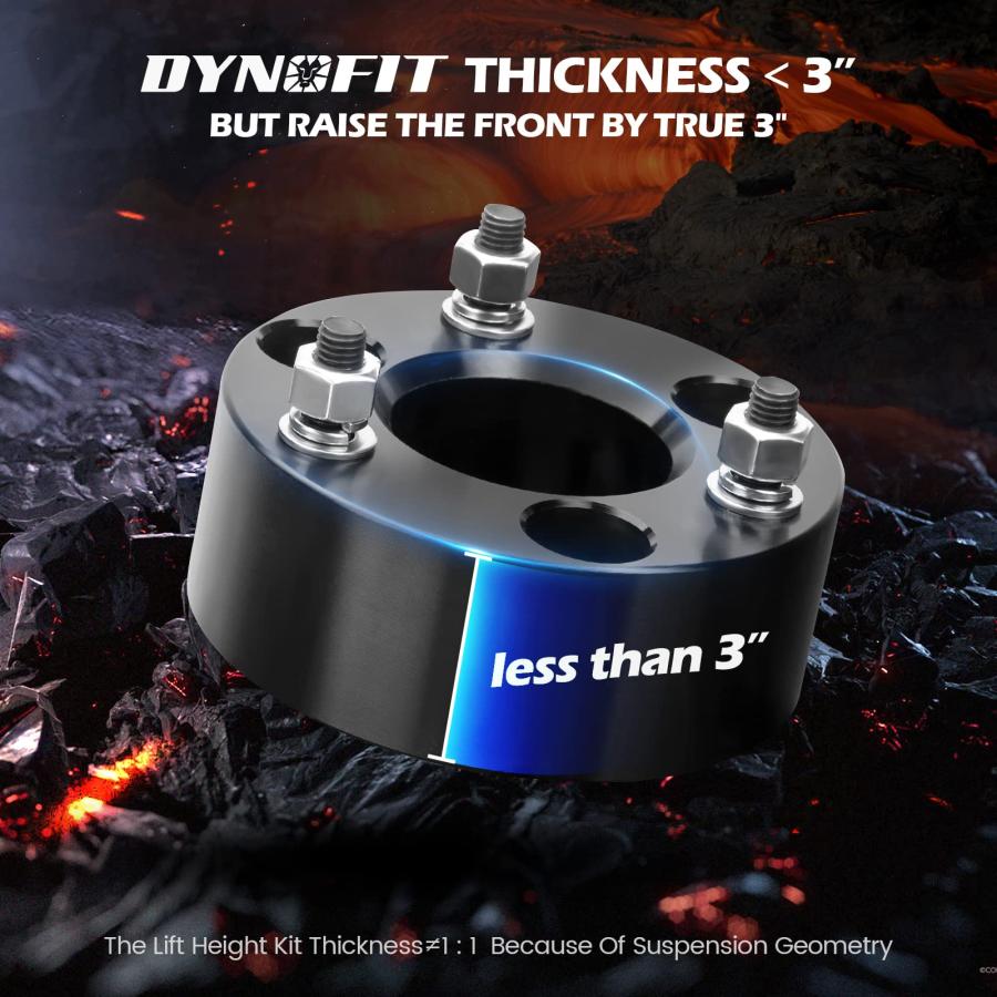 dynofit 3\" フロント及び2\"" ダッジラム1500 4x4 4WD、dynofitレイズ3inチフロントストラットスペーサ 並行輸入品"_9