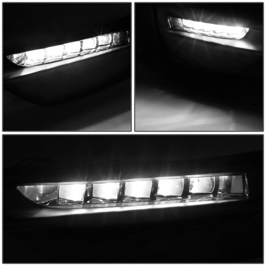 【並行輸入品】DNA MOTORING FL ZTL 257 CH LEDフォグライト ベゼル&スイッチドライバー&助手席側 視認性向上 [16_3