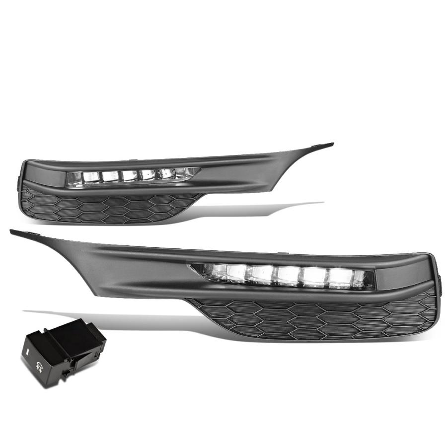 【並行輸入品】DNA MOTORING FL ZTL 257 CH LEDフォグライト ベゼル&スイッチドライバー&助手席側 視認性向上 [16_9