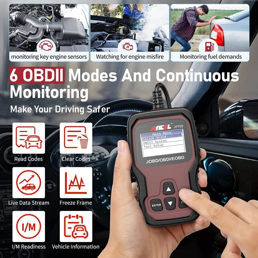 ANCEL JP700 JOBD OBD2 Japanese Car Scanner, JDM Automotive Code
