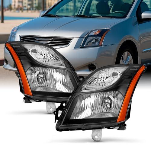 【並行輸入品】2010 2011 2012 日産セントラ SE R | SR モデル 両サイドヘッドライト ヘッドランプ 交換用   ブラックの画像
