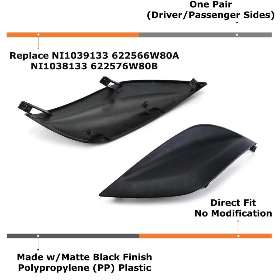iJDMTOY LH RH OEM仕様 下部バンパー 曇り止めトリム プラスチックベゼルカバー 2015 2019 日産バーサセダ 並行輸入品の画像