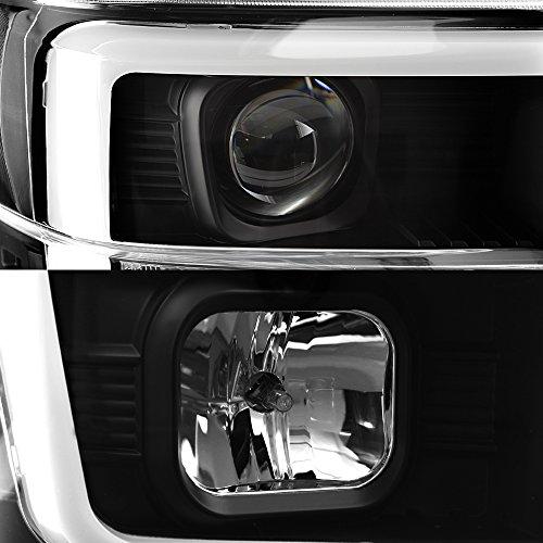 【並行輸入品】スーパーデューティー ブラック LED チューブ プロジェクター ヘッドライト ドライバー+助手席ペア AKKON   For 2の画像