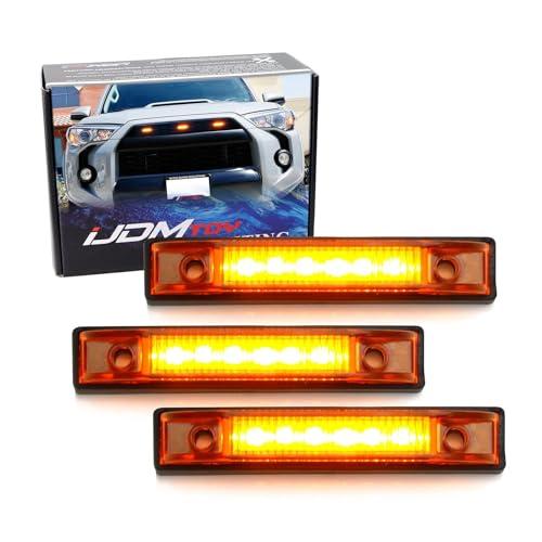 iJDMTOY アンバーレンズ アンバー LED センターグリルマーカーライト 3個 トヨタ 2014年以降の4Runnerまたは 並行輸入品_1