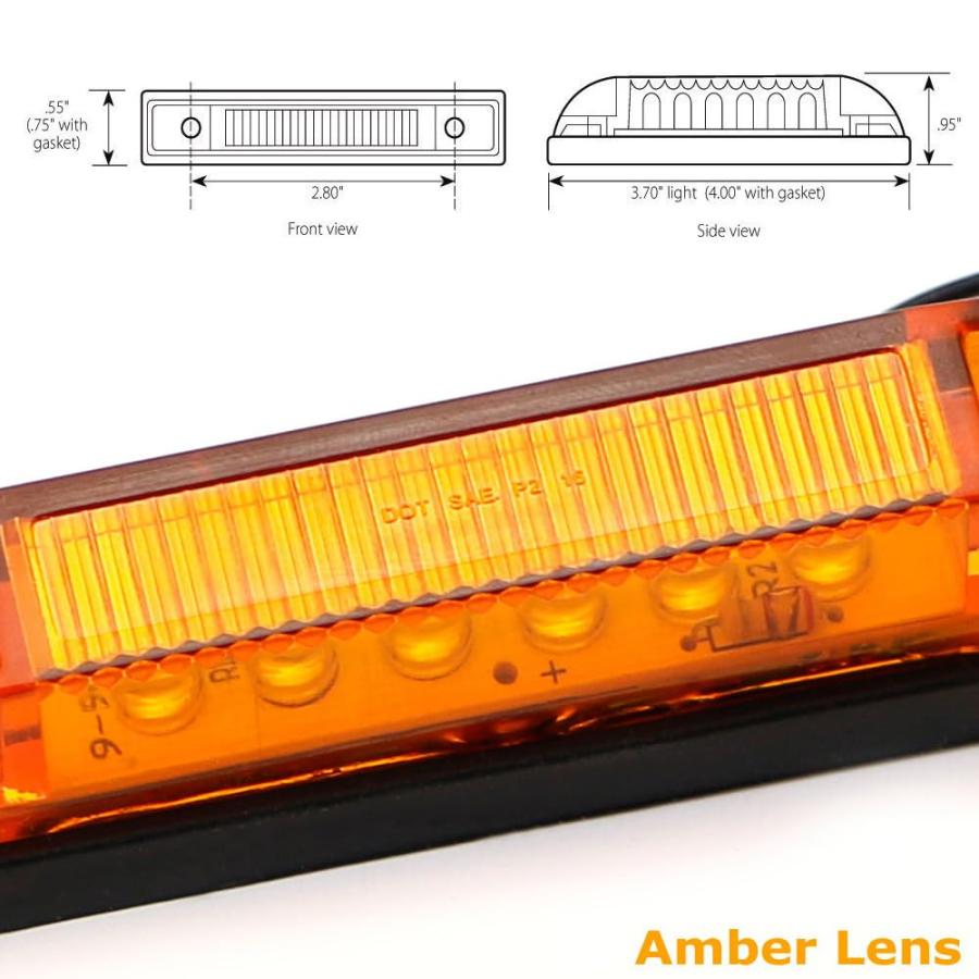 iJDMTOY アンバーレンズ アンバー LED センターグリルマーカーライト 3個 トヨタ 2014年以降の4Runnerまたは 並行輸入品_3